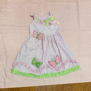 Rare Editions Pink Butterfly Dress size 4
